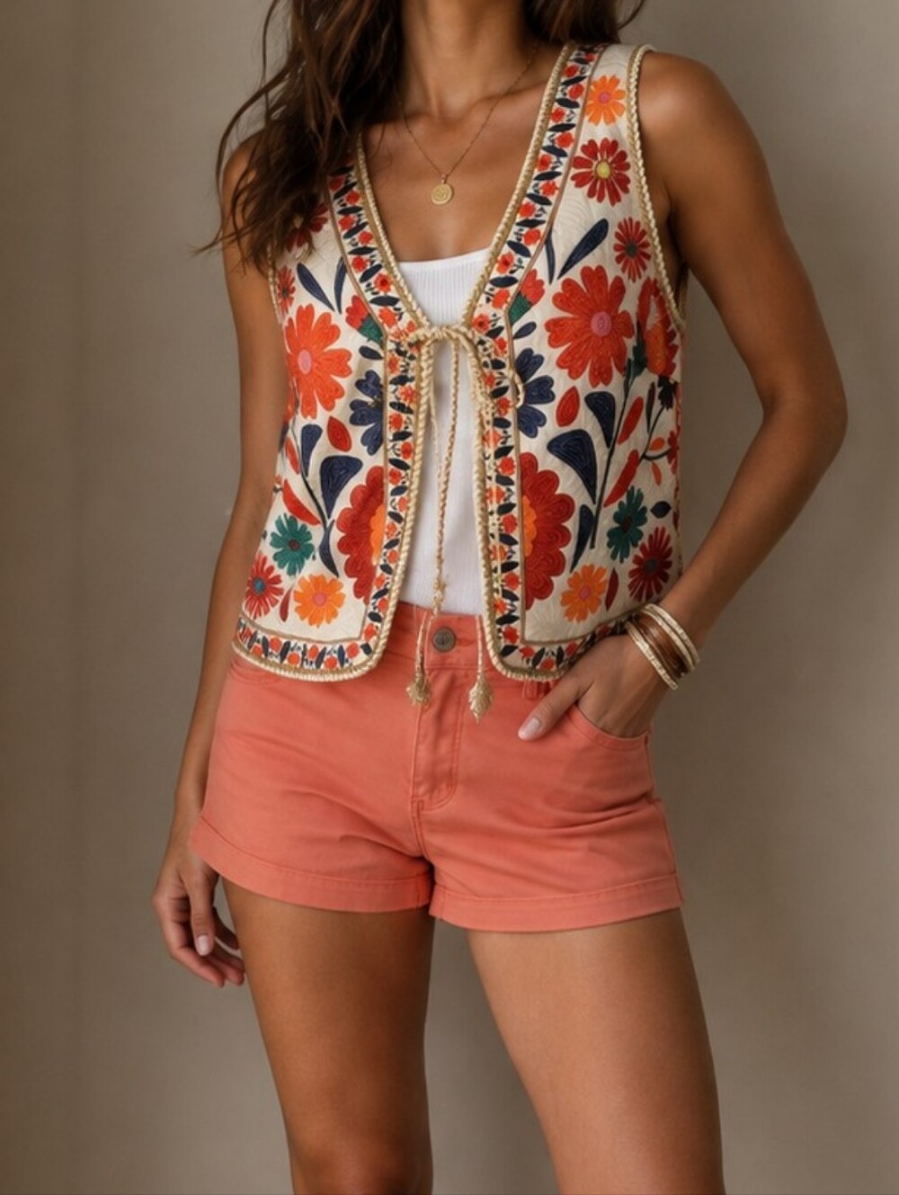 Pilcro and the Letterpress Hyphen Coral Chino Shorts Size 26